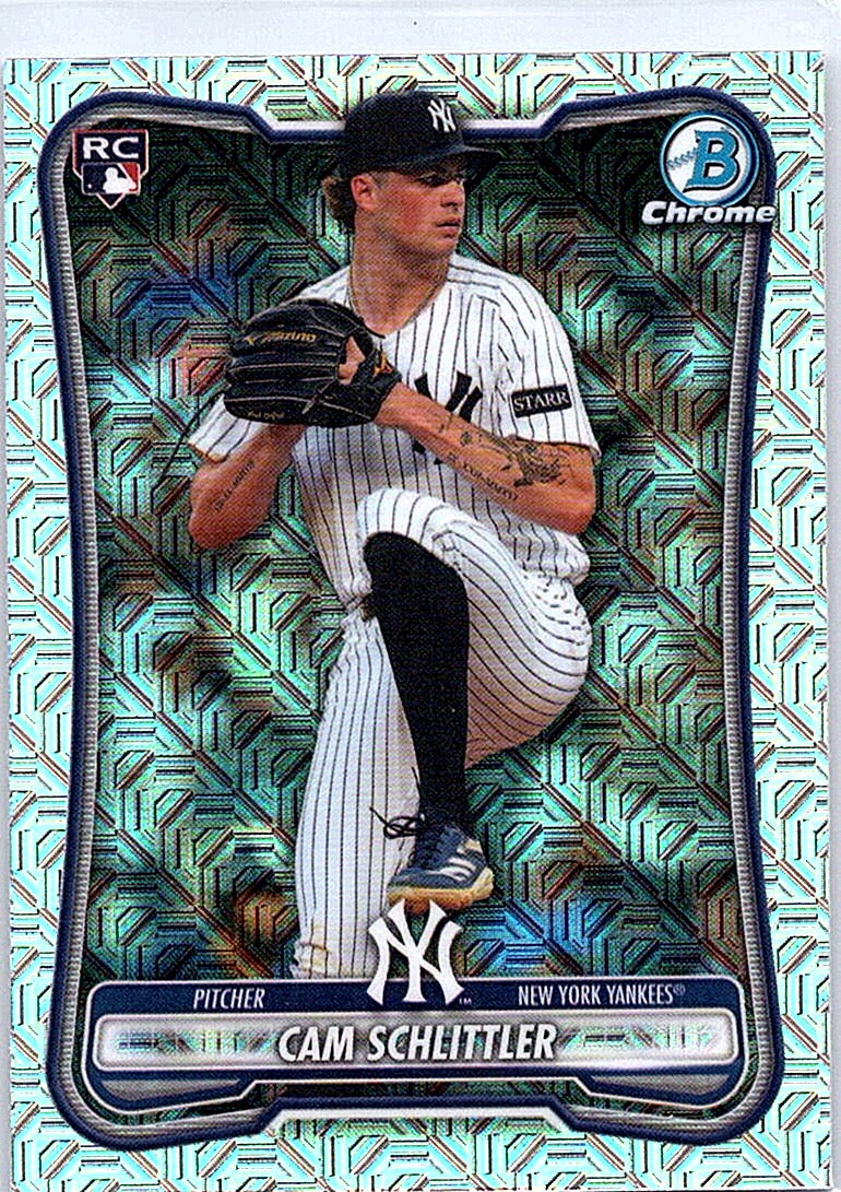 2026 Bowman Cam Schlittler #53 Chrome Mojo Refractors New York Yankees