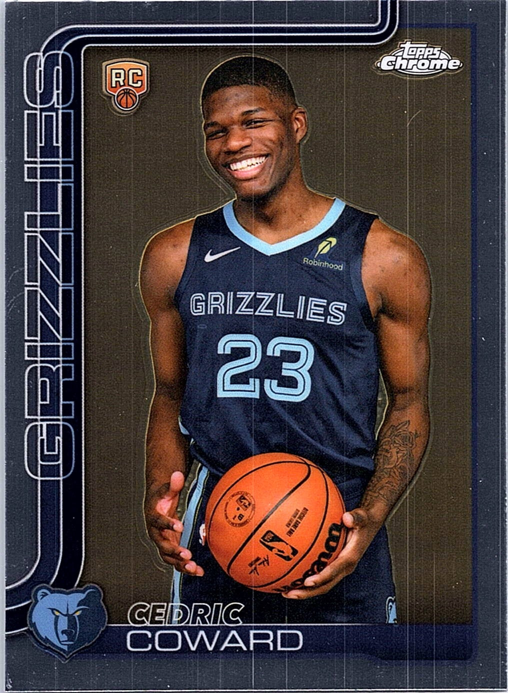 2025-26 Topps Chrome Cedric Coward #261 Memphis Grizzlies
