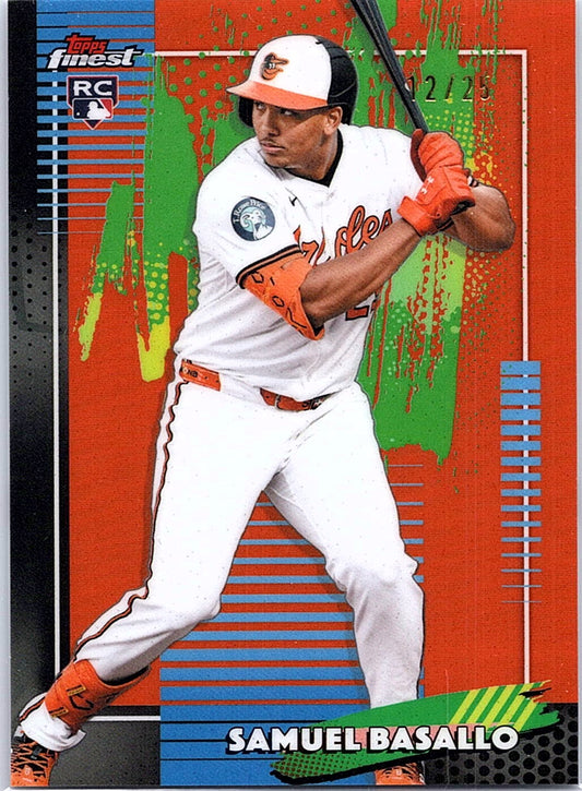 2026 Finest Samuel Basallo #16 Orange Refractors Orioles /25