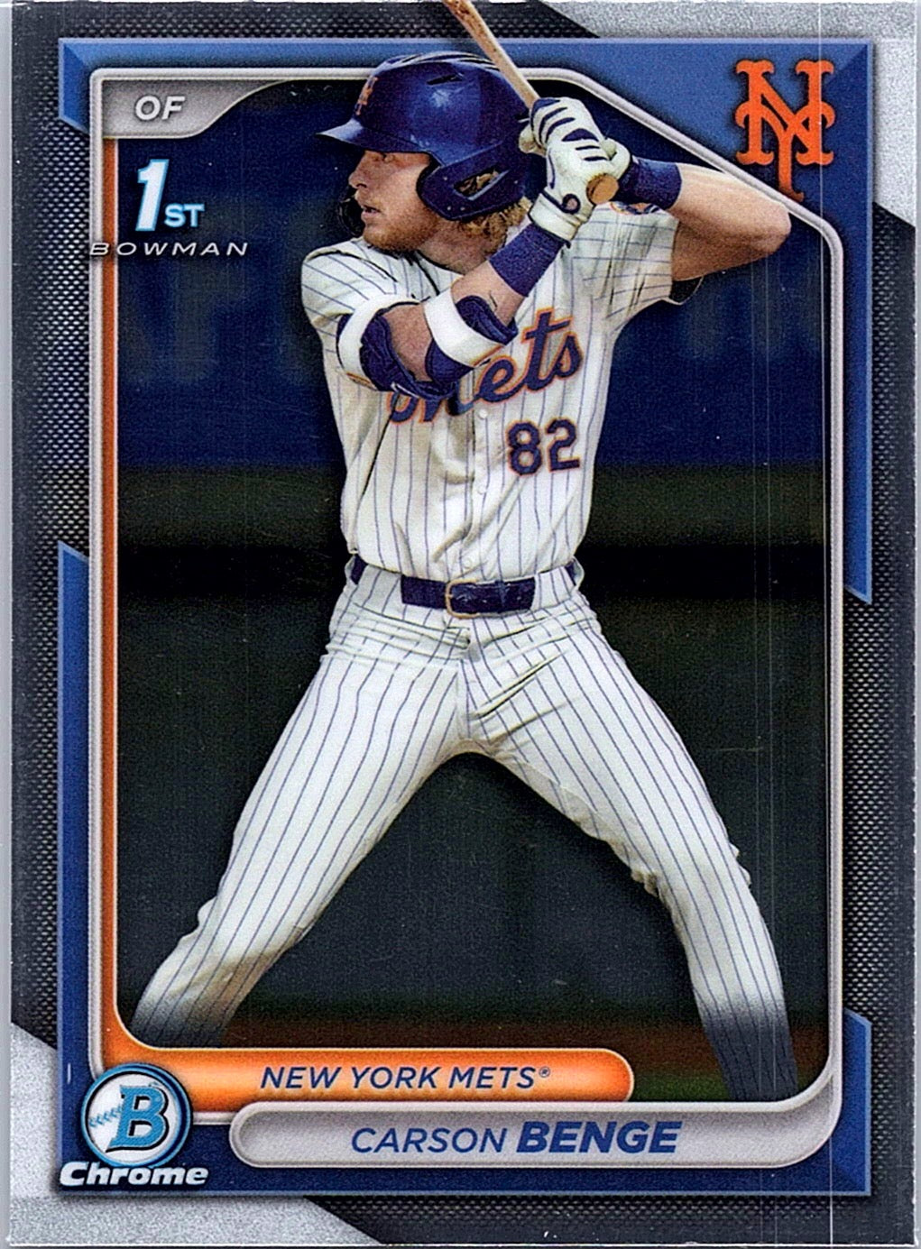 2024 Bowman Draft Carson Benge #BDC-28 Chrome New York Mets