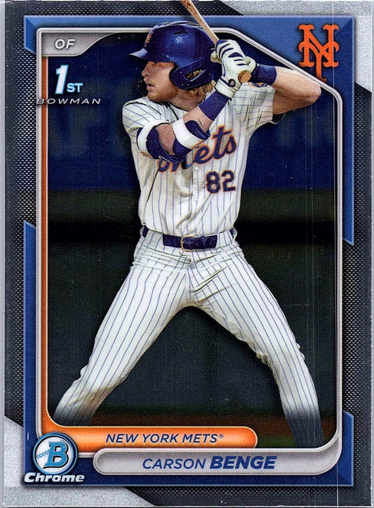 2024 Bowman Draft Carson Benge #BDC-28 Chrome New York Mets