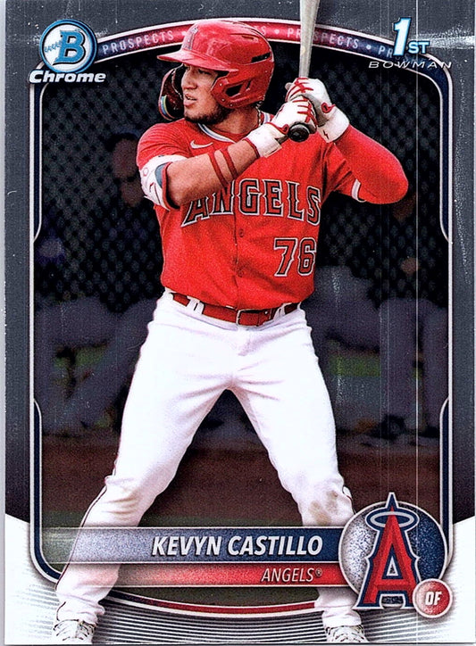 2025 Bowman Kevyn Castillo #BCP-82 Chrome Prospects Los Angeles Angels