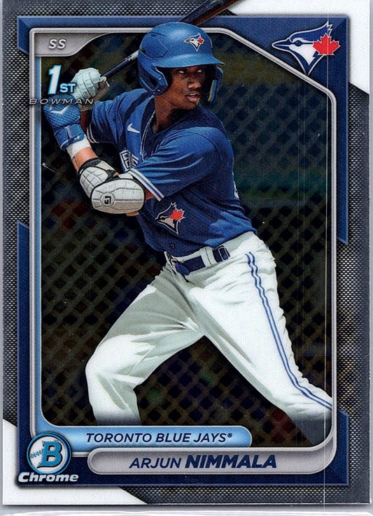 2024 Bowman Arjun Nimmala #BCP-142 Chrome Prospects Toronto Blue Jays