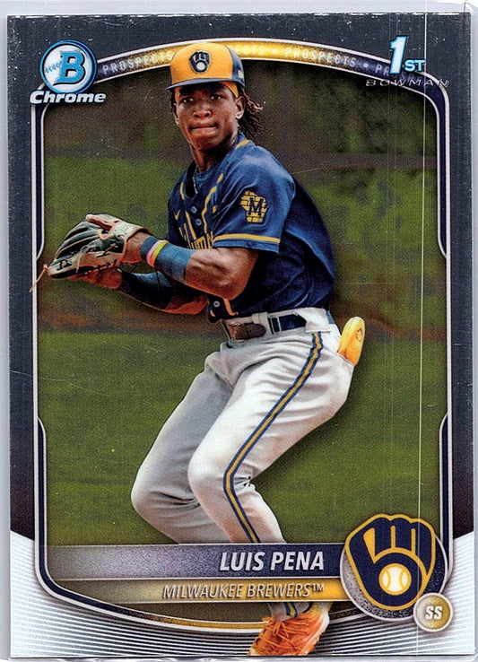 2025 Bowman Luis Pena #BCP-38 Chrome Prospects Milwaukee Brewers
