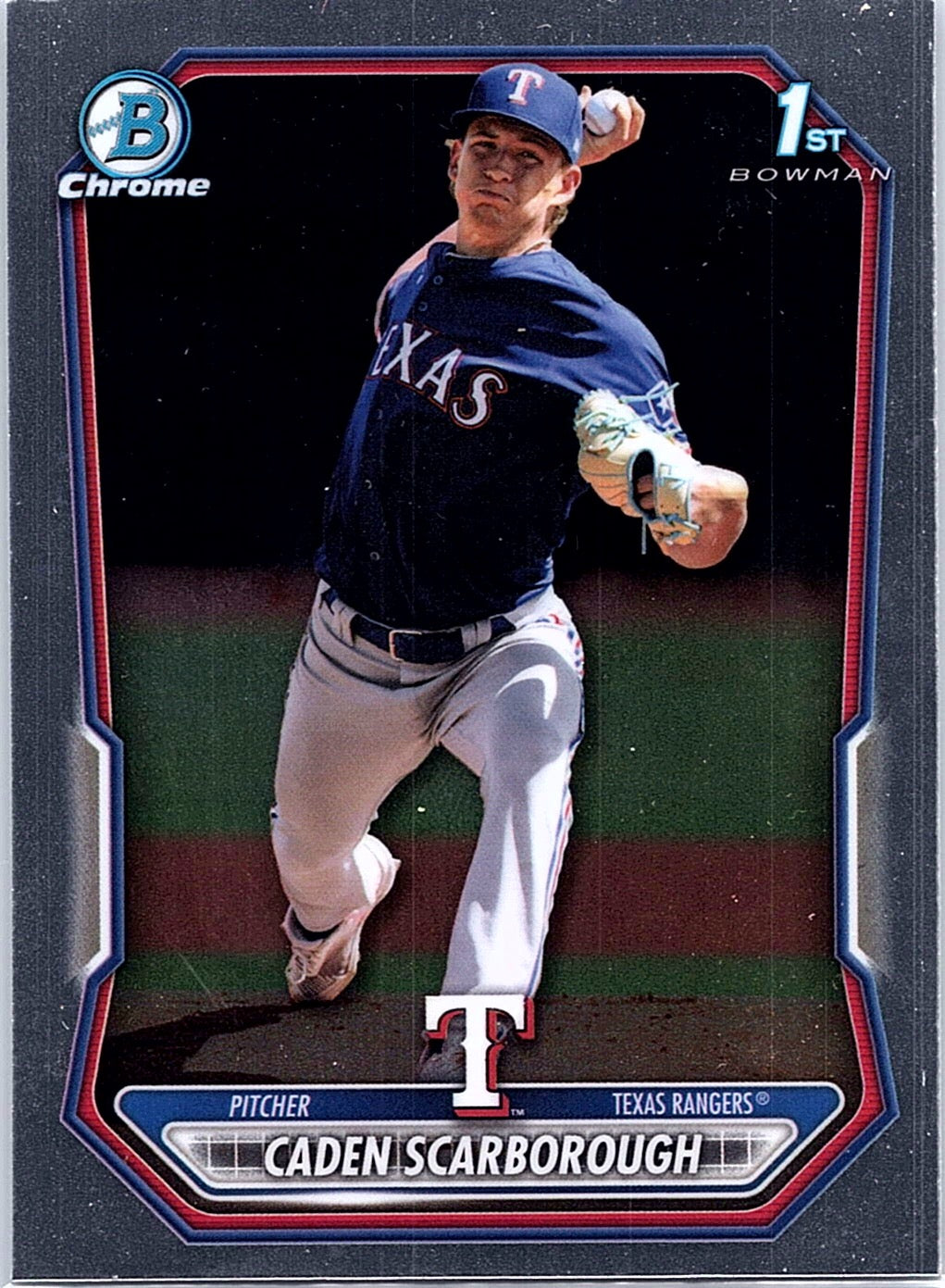 2026 Bowman Caden Scarborough #BCP-17 Chrome Prospects Texas Rangers