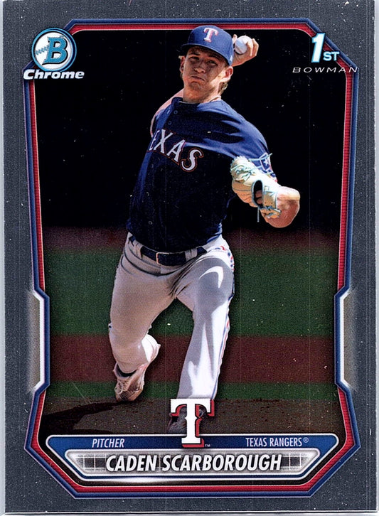 2026 Bowman Caden Scarborough #BCP-17 Chrome Prospects Texas Rangers