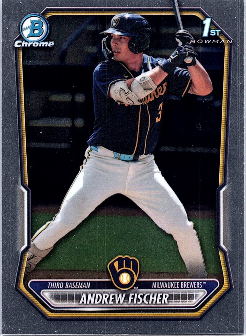 2026 Bowman Andrew Fischer #BCP-149 Chrome Prospects Milwaukee Brewers