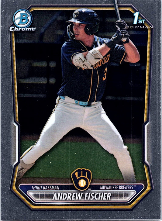 2026 Bowman Andrew Fischer #BCP-149 Chrome Prospects Milwaukee Brewers