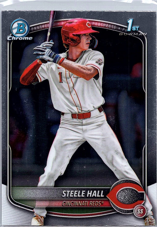 2025 Bowman Draft Steele Hall #BDC-20 Chrome Cincinnati Reds