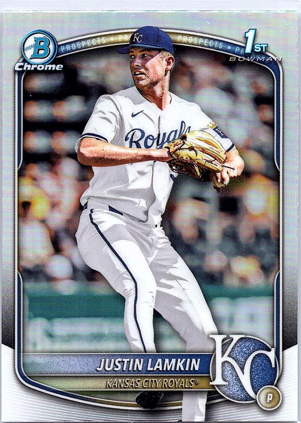 2025 Bowman Draft Justin Lamkin #BDC-62 Chrome Refractor Kansas City Royals
