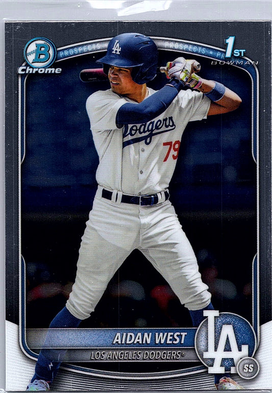 2025 Bowman Draft Aidan West #BDC-6 Chrome Los Angeles Dodgers