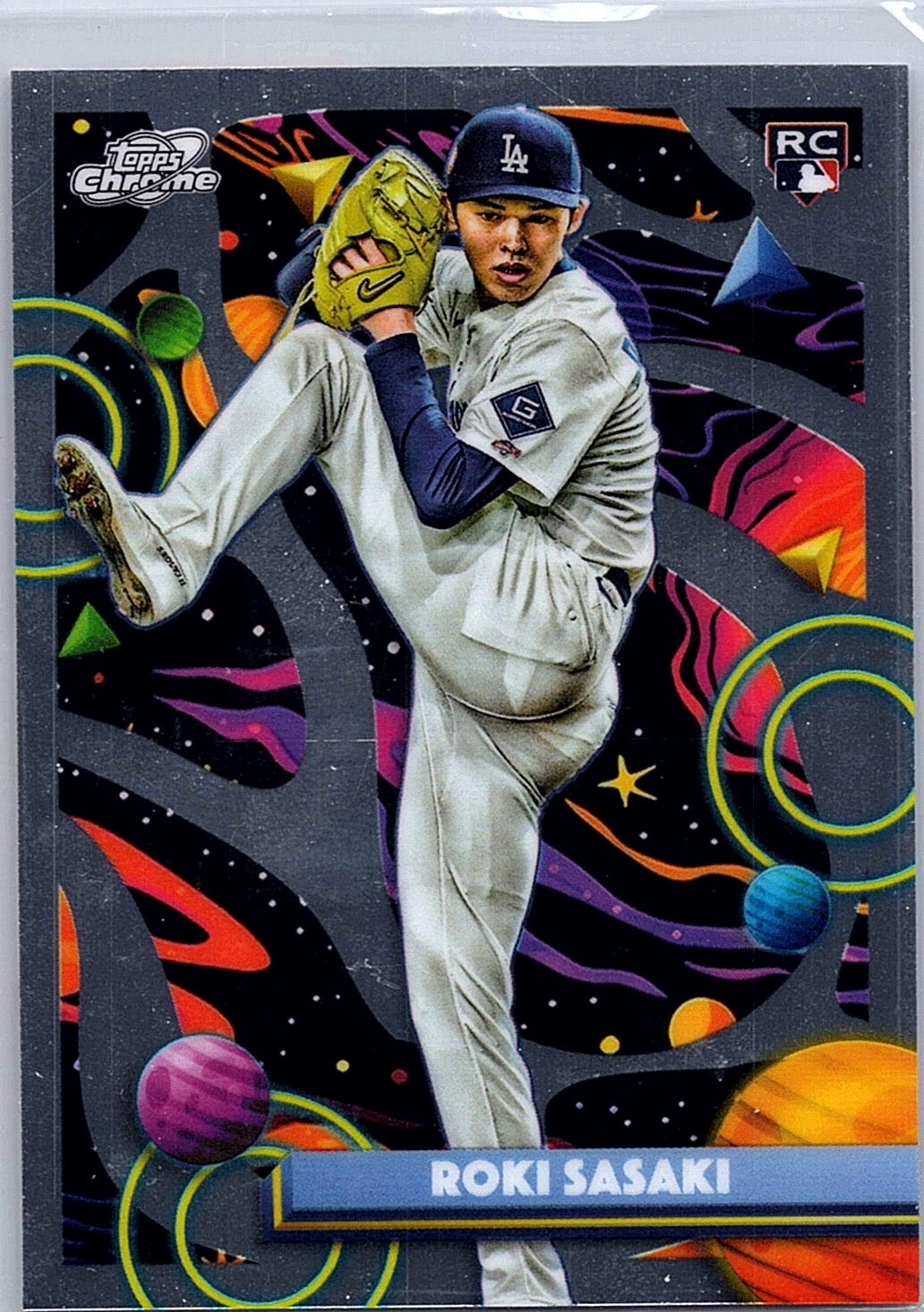 2025 Topps Chrome Cosmic Roki Sasaki #68 Los Angeles Dodgers
