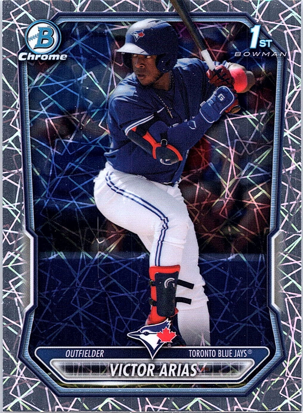 2026 Bowman Victor Arias #BCP-29 Chrome Prospects Lazer Refractor Blue Jays