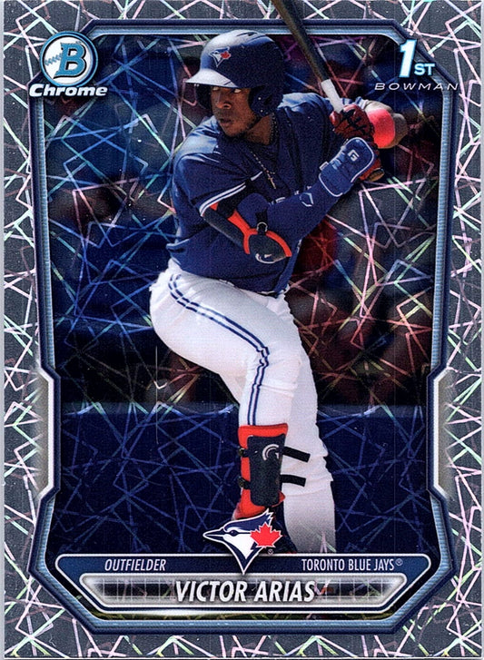 2026 Bowman Victor Arias #BCP-29 Chrome Prospects Lazer Refractor Blue Jays