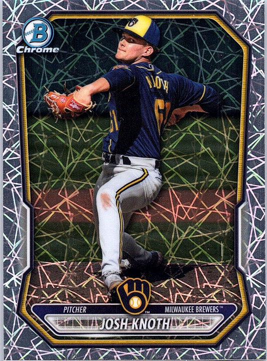2026 Bowman Josh Knoth #BCP-113 Chrome Prospects Lazer Refractor Brewers