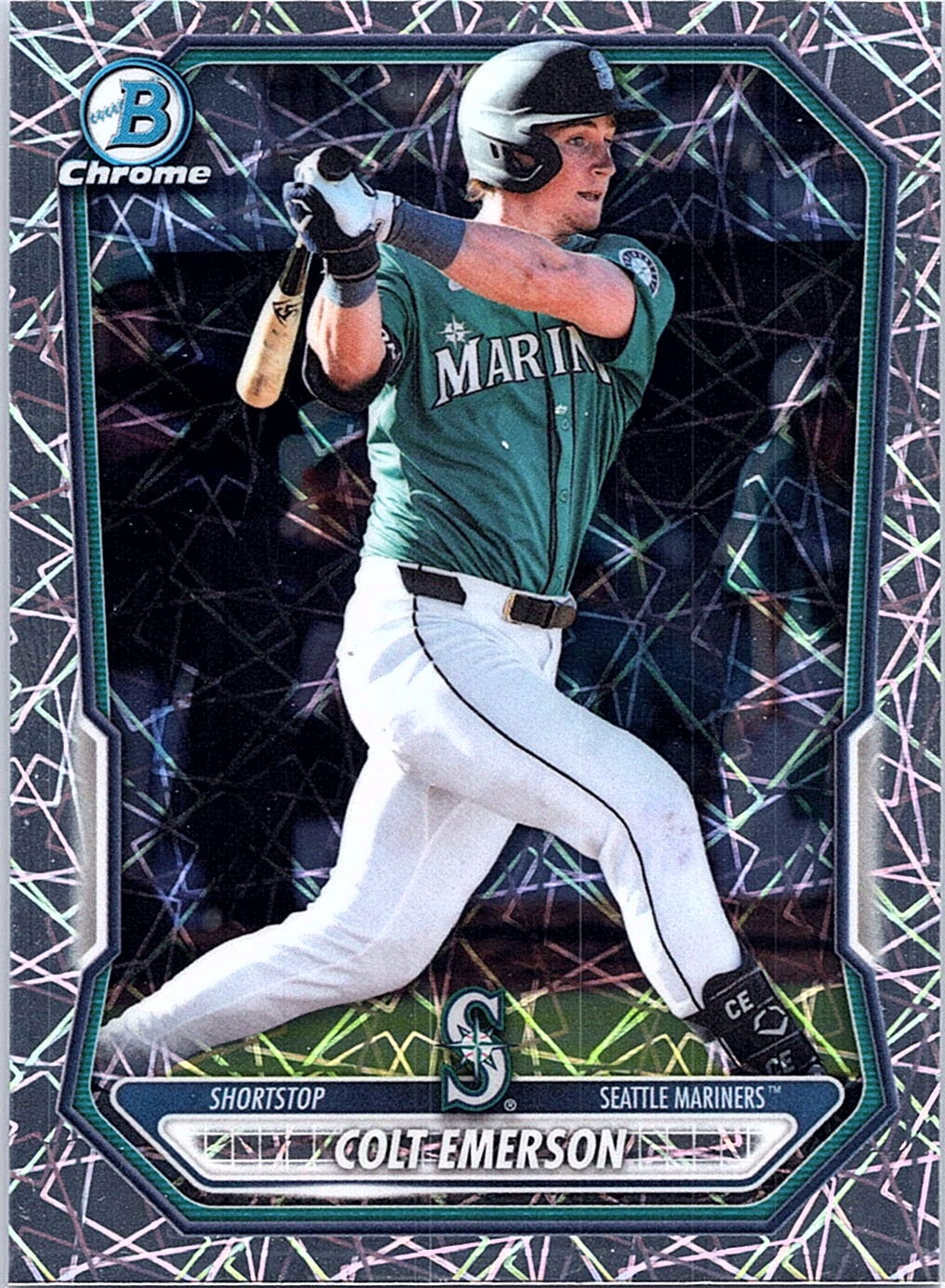 2026 Bowman Colt Emerson #BCP-108 Chrome Prospects Lazer Refractor Mariners