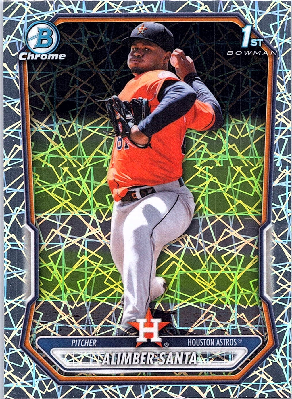 2026 Bowman Alimber Santa #BCP-30 Chrome Prospects Lazer Refractor Astros
