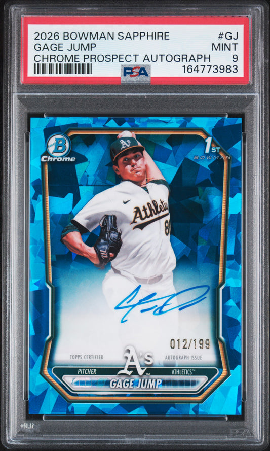 2026 Bowman Sapphire Edition Chrome Prospects Autographs Gage Jump #GJ A's AU