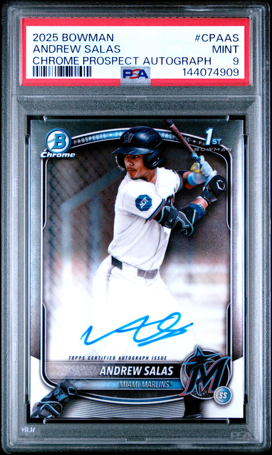 2025 Bowman Chrome Prospect Autographs Andrew Salas #CPAAS Marlins