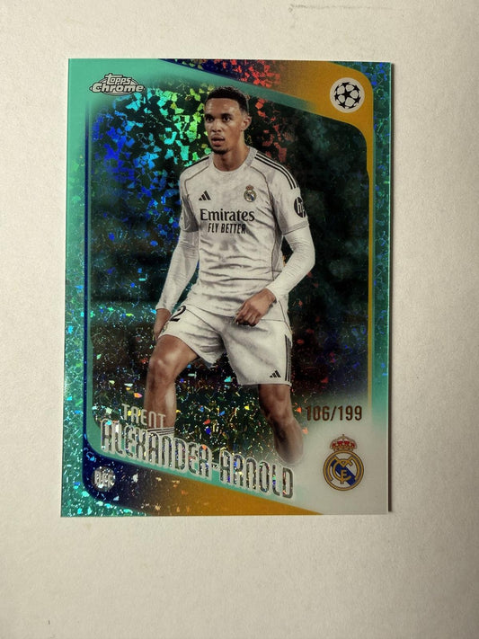 2025-26 Topps Chrome UEFA Trent Alexander-Arnold #141 Aqua Mini-Diamonds /199