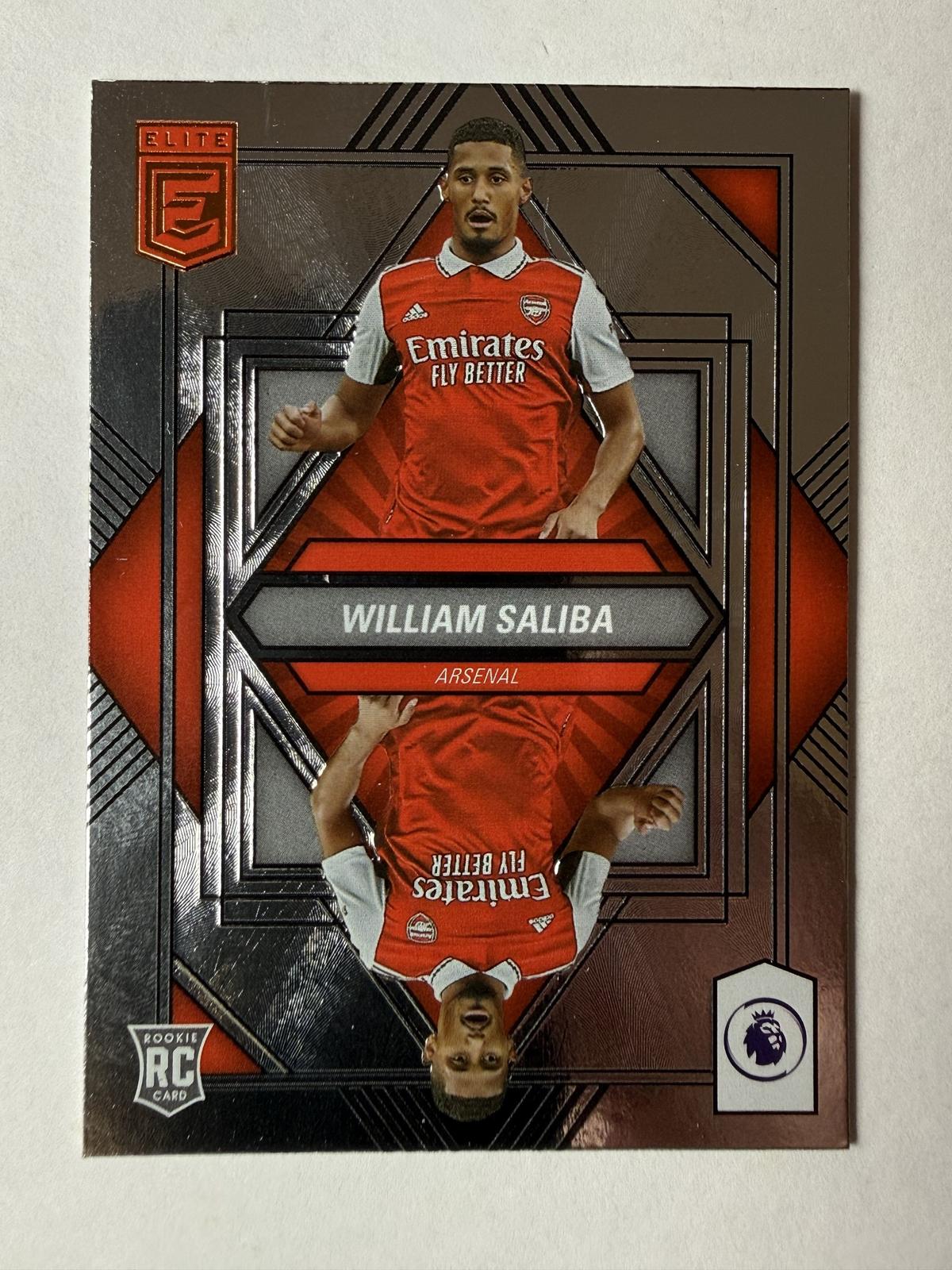 2022-23 Donruss Elite Premier League William Saliba #4 Elite Deck Arsenal FC