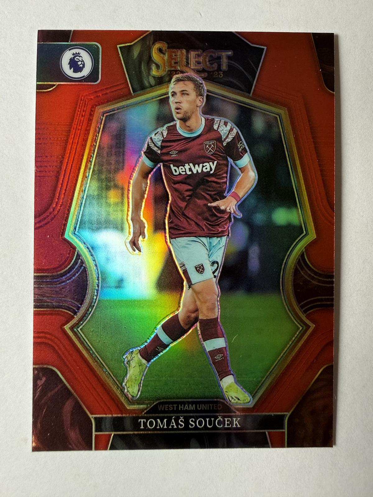 2022-23 Panini Select Premier League Tomas Soucek #153 Red West Ham United