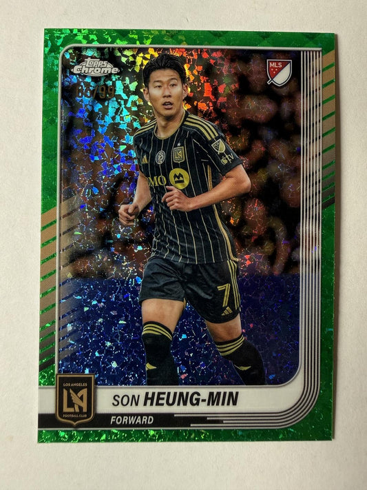 2025 Topps Chrome MLS Son Heung-Min #68 Green Mini-Diamonds Refractor /99
