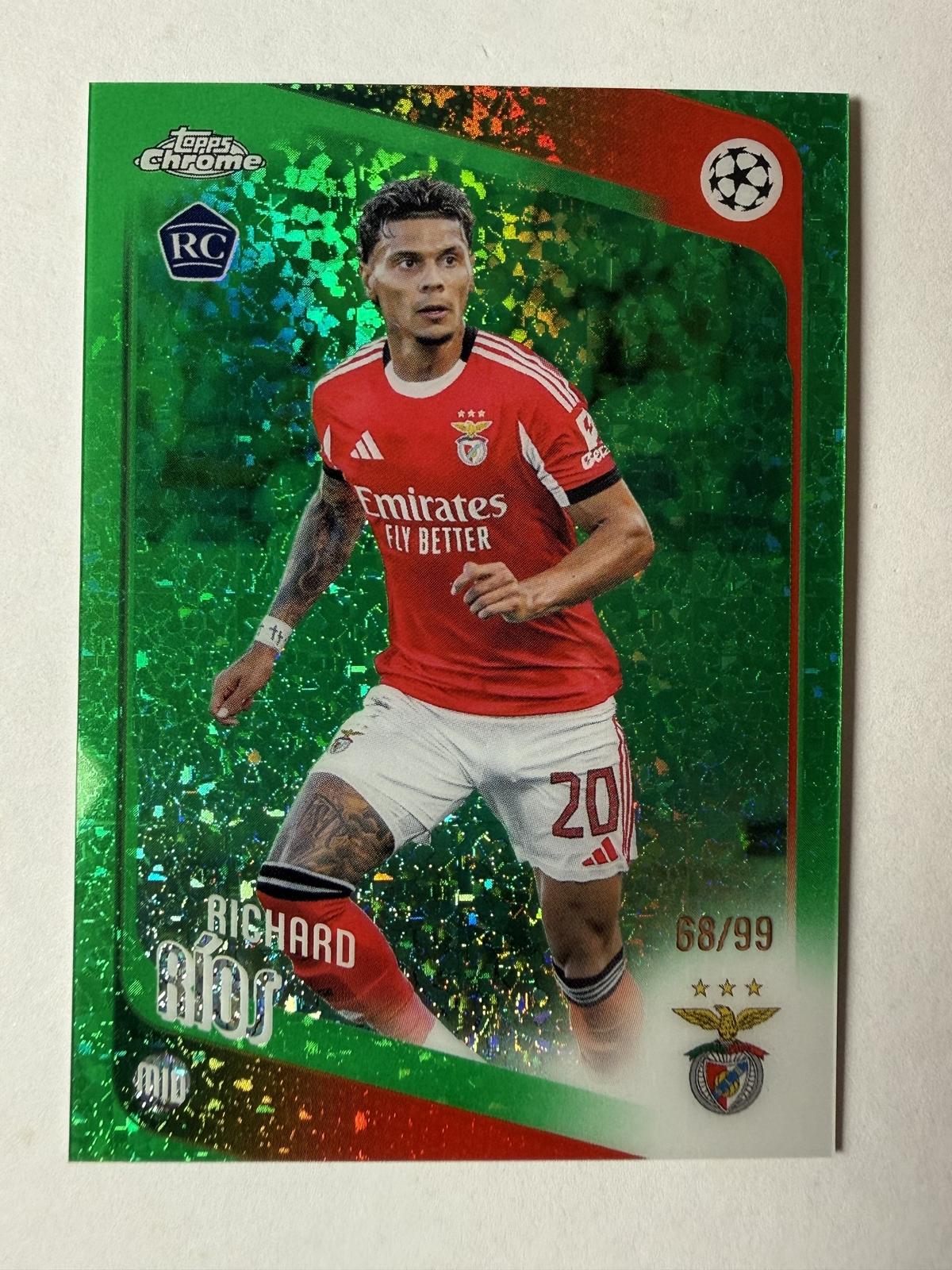 2025-26 Topps UEFA Club Competitions Richard Ríos #16 Green Mini-Diamonds #/99