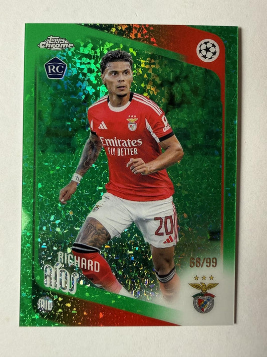 2025-26 Topps UEFA Club Competitions Richard Ríos #16 Green Mini-Diamonds #/99