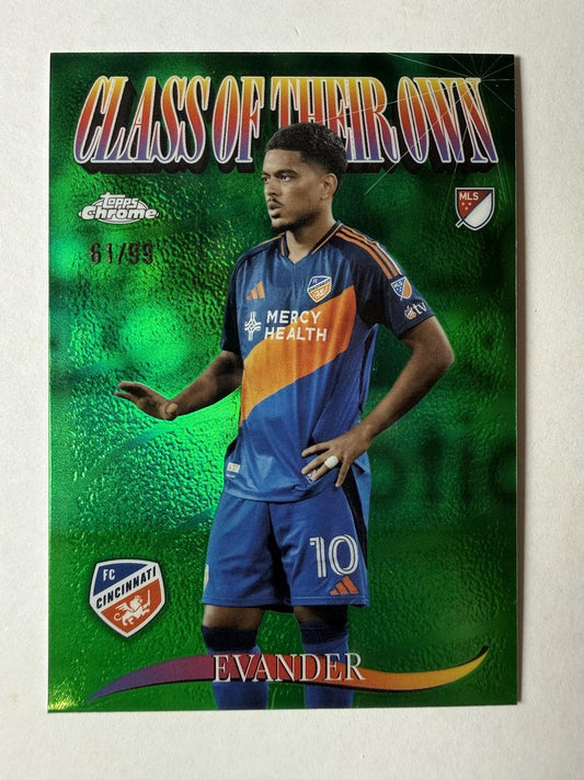 2025 Topps MLS Evander #CO-13 Class of Their Own Green Refractor Cincinnati /99