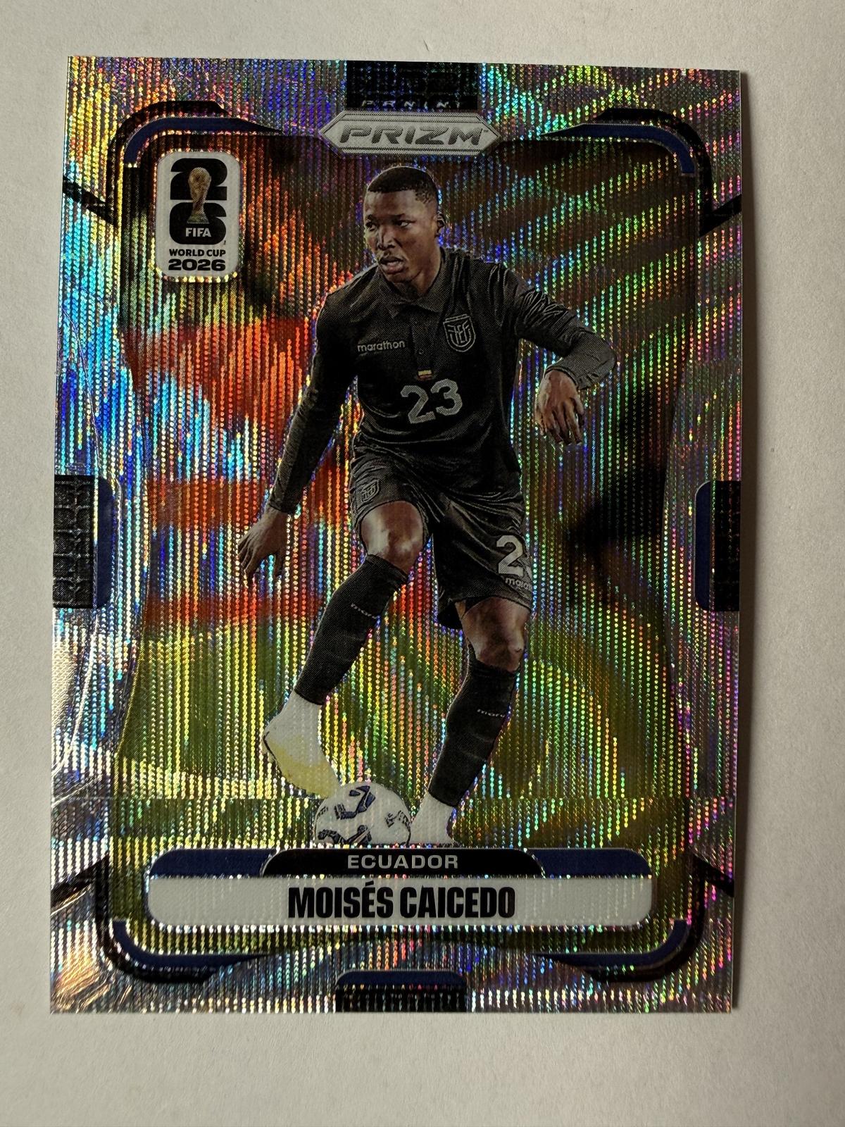 2026 Panini Prizm FIFA World Cup Moises Caicedo #210 Wave Prizm Ecuador