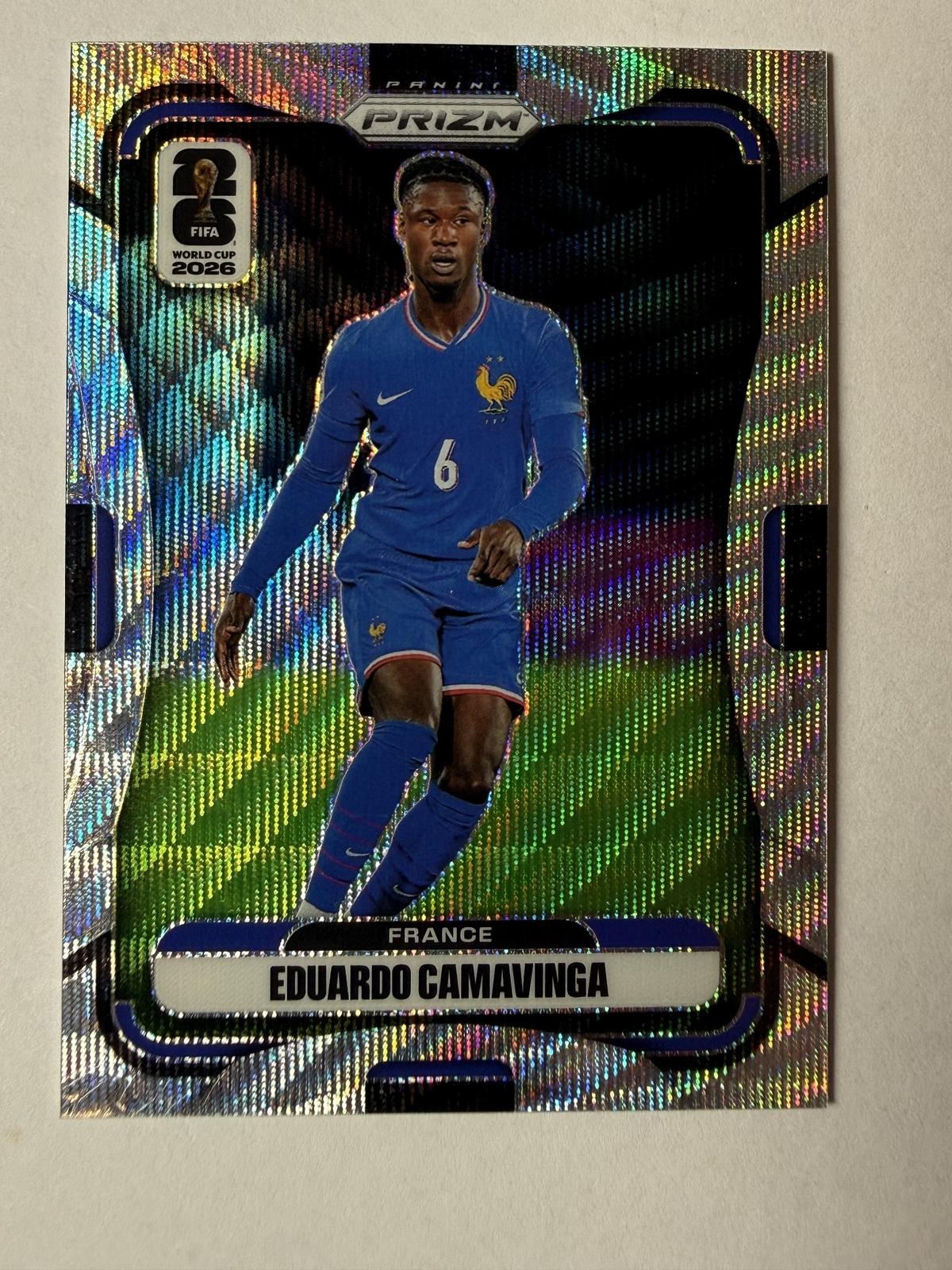 2026 Panini Prizm FIFA World Cup Eduardo Camavinga #23 Wave Prizm France
