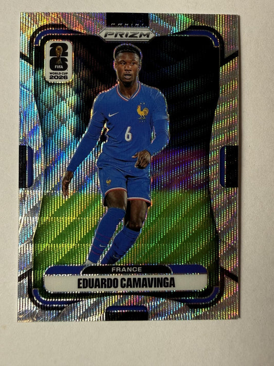 2026 Panini Prizm FIFA World Cup Eduardo Camavinga #23 Wave Prizm France