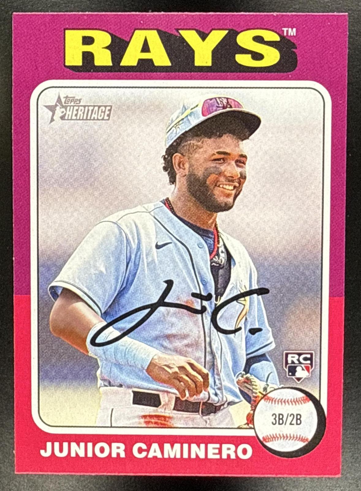2024 Topps Heritage Junior Caminero #267 Tampa Bay Rays