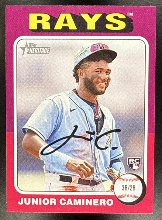 2024 Topps Heritage Junior Caminero #267 Tampa Bay Rays