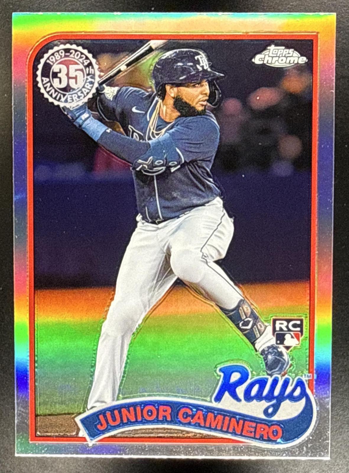 2024 Topps Chrome Junior Caminero #89CB-15 Topps 35th Anniversary Tampa Bay Rays