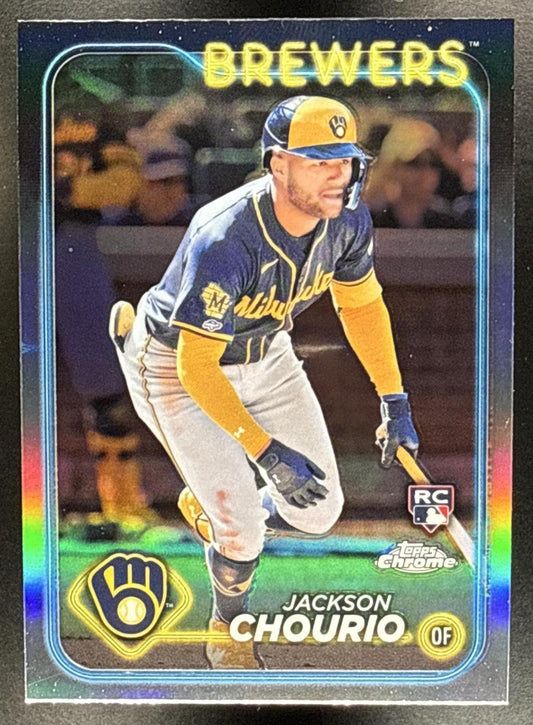 2024 Topps Chrome Jackson Chourio #161 Refractor Milwaukee Brewers