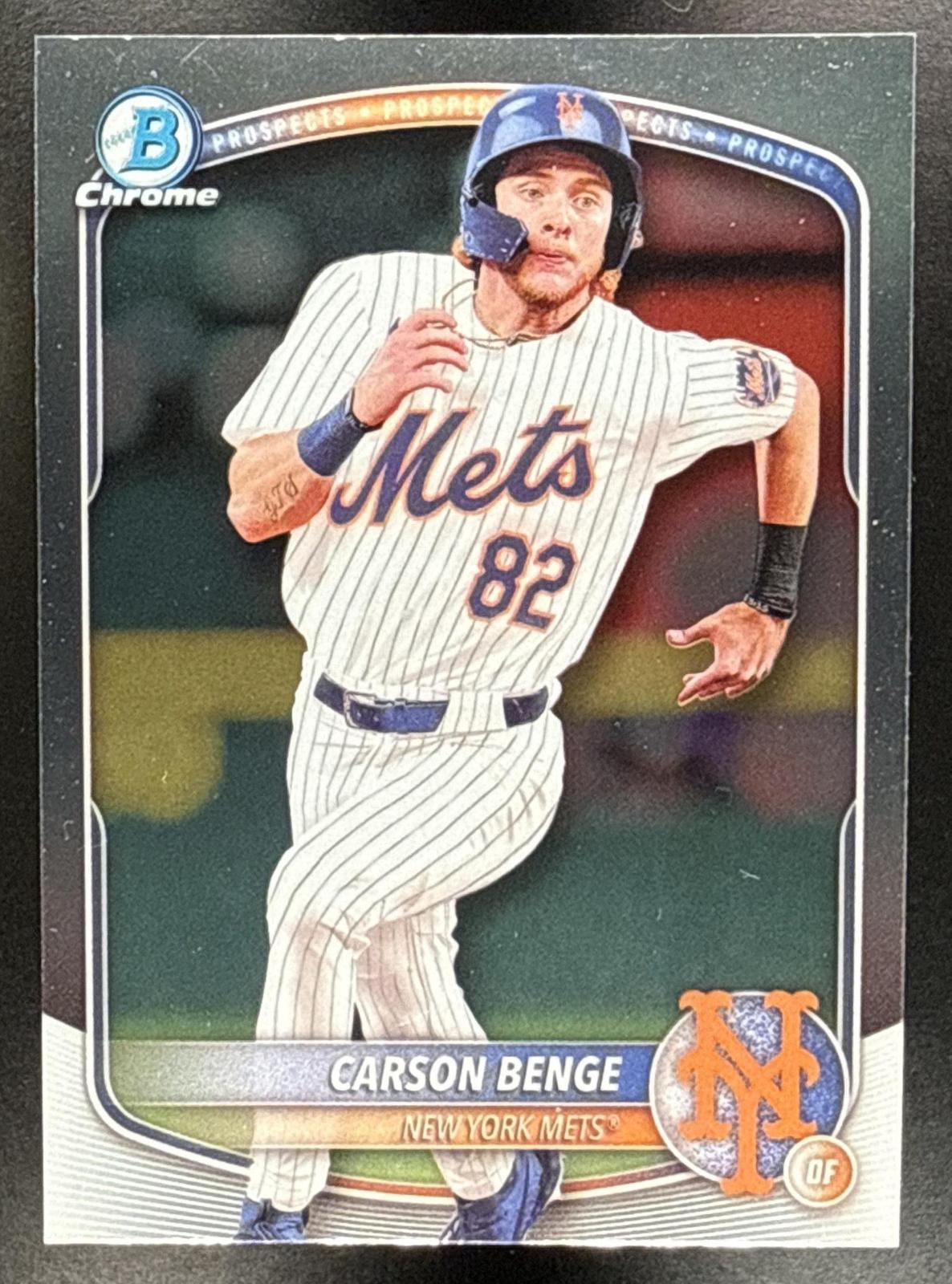 2025 Bowman Carson Benge #BCP-108 Chrome Prospects New York Mets