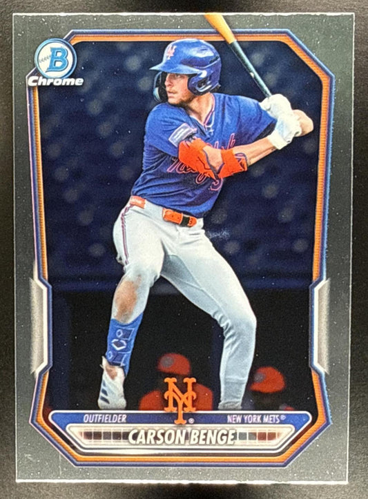 2026 Bowman Carson Benge #BCP-111 Chrome Prospects New York Mets