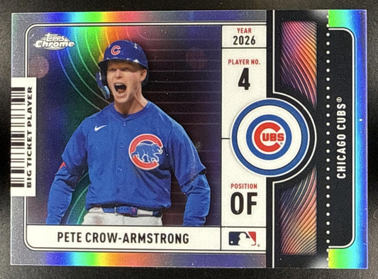 2026 Topps Chrome Pete Crow-Armstrong #BTP-13 Big Ticket Players Chicago Cubs