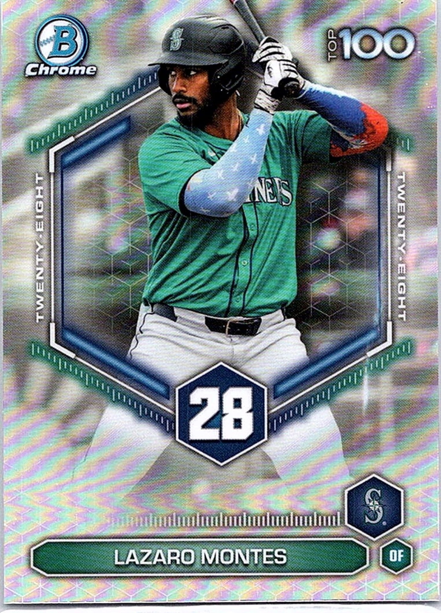 2026 Bowman LAZARO MONTES #BTP-28 Mariners Top 100 Baseball RC Card