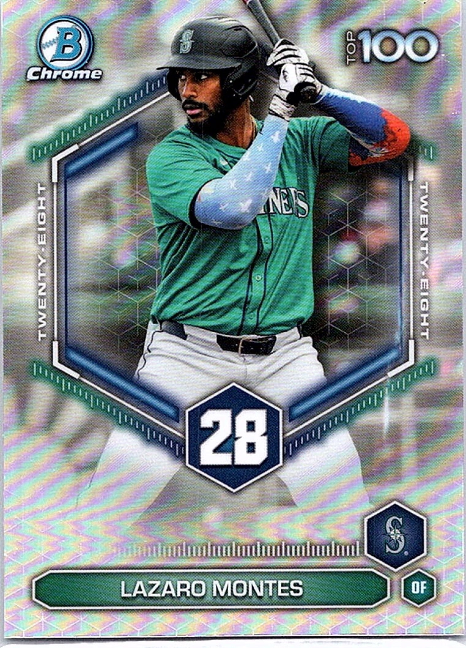 2026 Bowman LAZARO MONTES #BTP-28 Mariners Top 100 Baseball RC Card