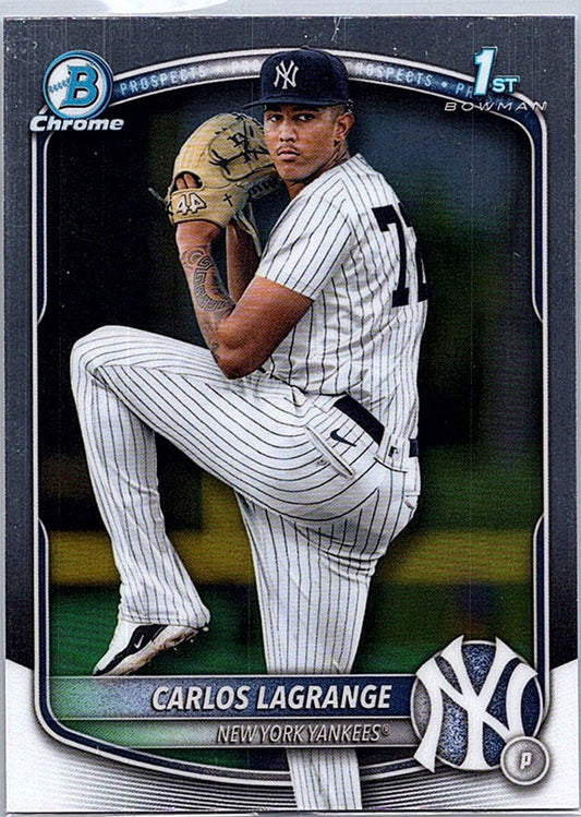 2025 Bowman Chrome CARLOS LAGRANGE #BCP-202 1st Prospect Yankees Baseball RC