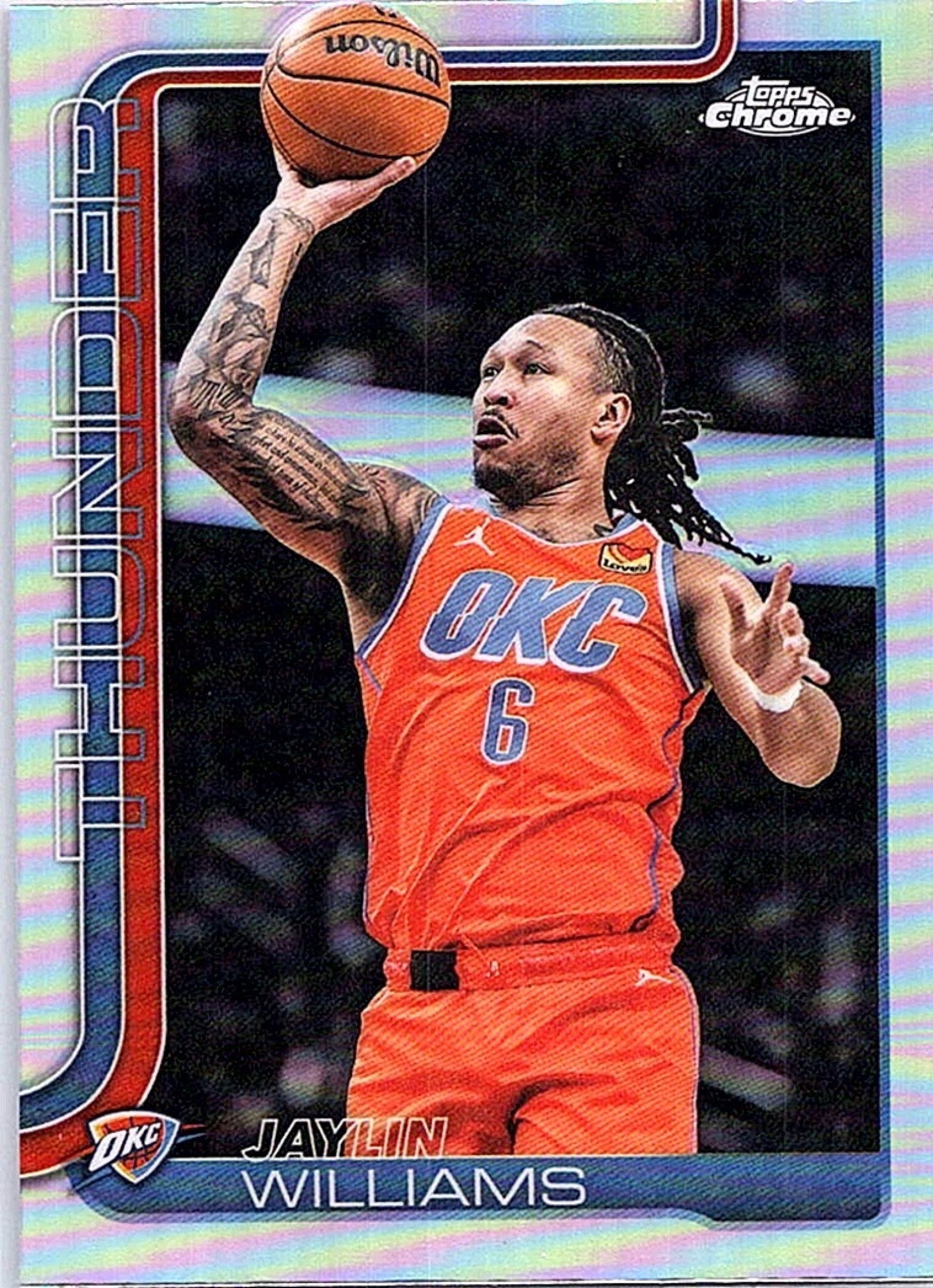 2025-26 Topps Chrome JAYLIN WILLIAMS #105 Refractor Thunder