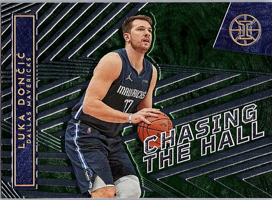 2021-22 Panini Illusions LUKA DONCIC #7 Chasing the Hall Mavericks Emerald