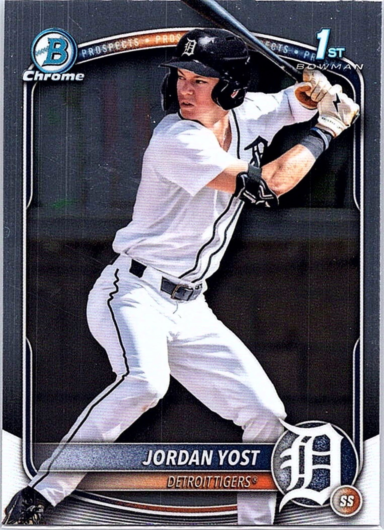 2025 Bowman Draft JORDAN YOST #BDC-162 1st Prospect Tigers Baseball RC Card
