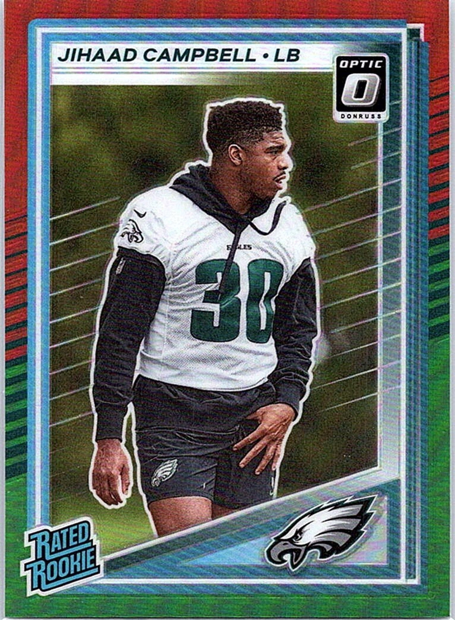 2025 Panini Donruss Jihaad Campbell #343 Red & Green RC