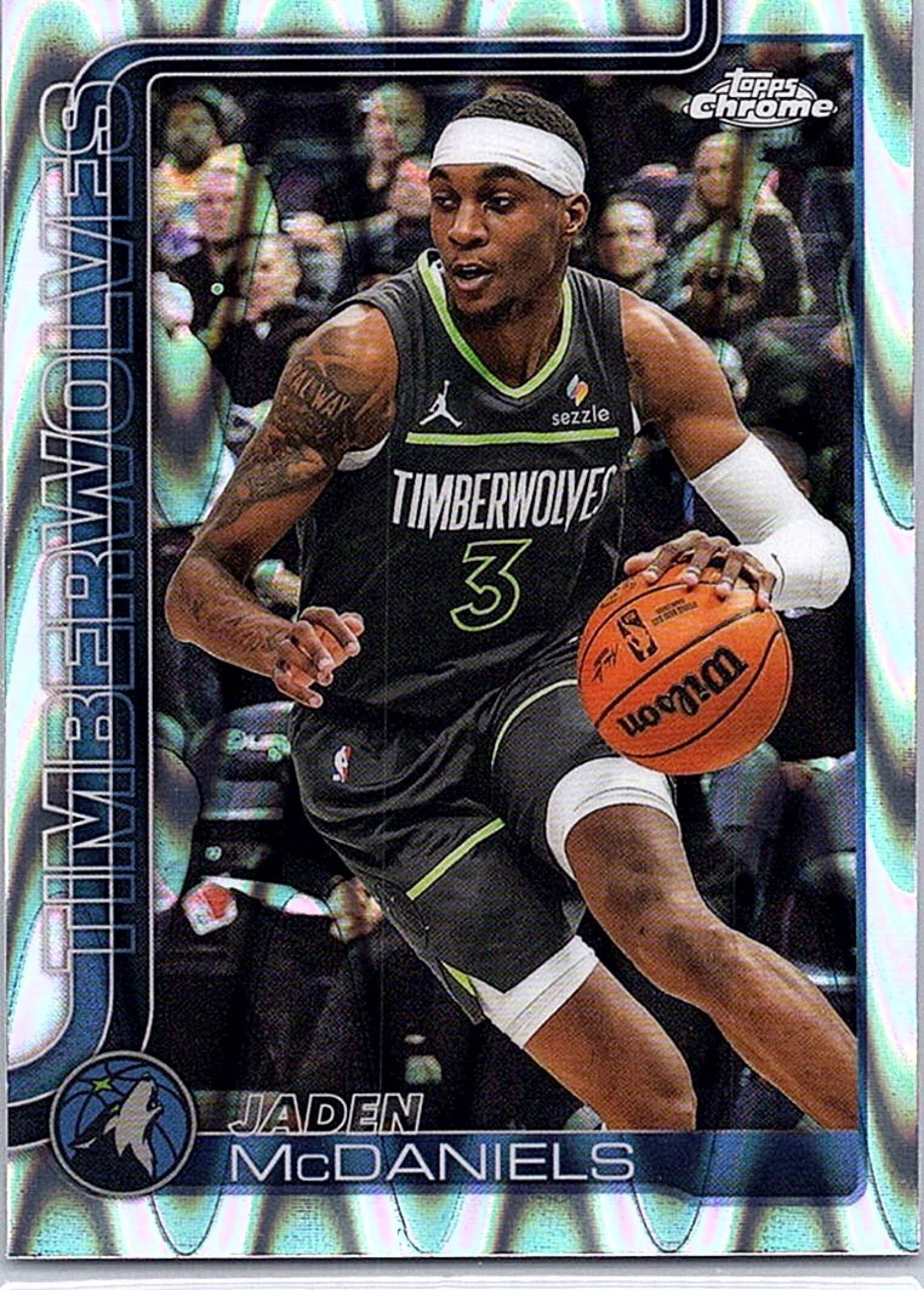 2025-26 Topps Chrome JADEN MCDANIELS #176 RayWave Refractor Timberwolves