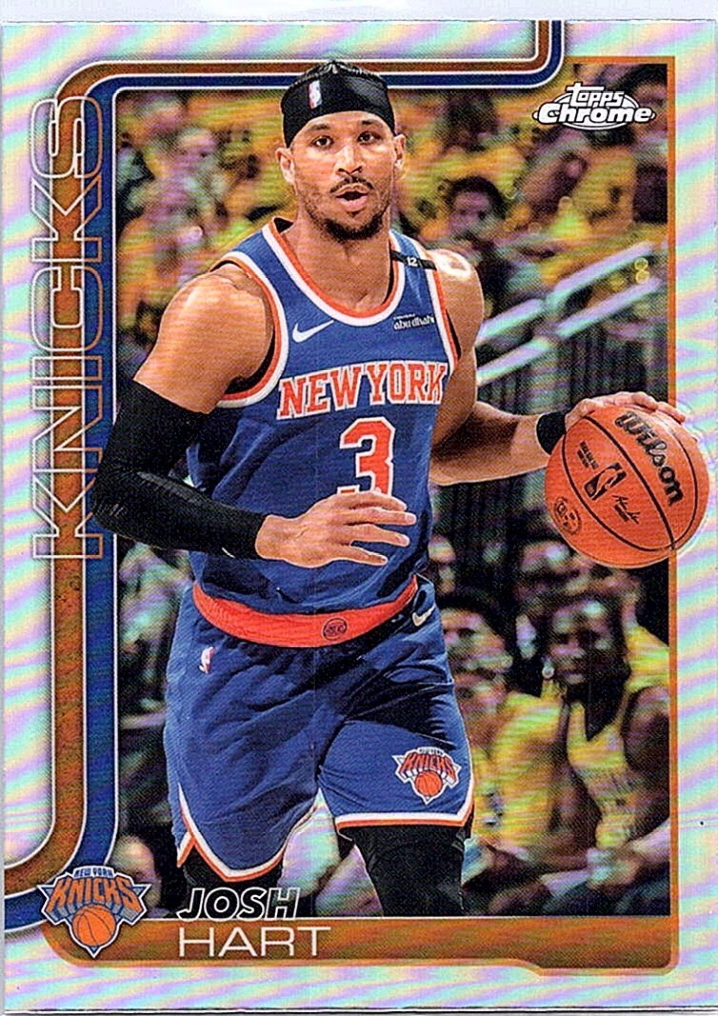 2025-26 Topps Chrome JOSH HART #160 Refractor Knicks