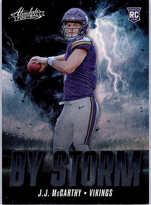 2024 Panini Absolute J.J. MCCARTHY #BS-JMY By Storm RC Vikings